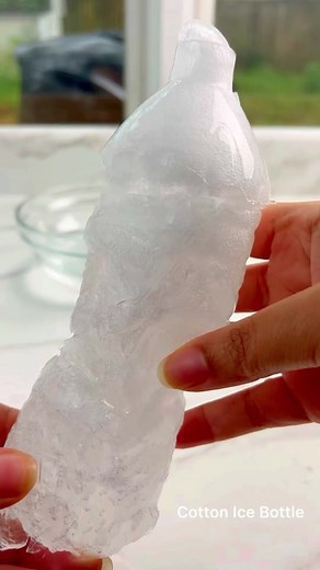 ASMR Cotton Ice Water Bottle Tutorial