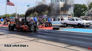 1945 Chevy Rat Rod Truck Drags All Motor BBC ‘68 Chevelle, Compound Turbo Wins