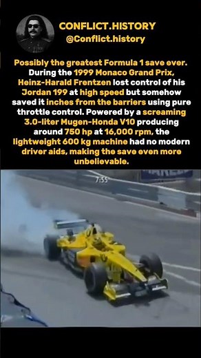 When Heinz-Harald Frentze saved his Formula 1 Jordan #history #america #monstertruck #shorts