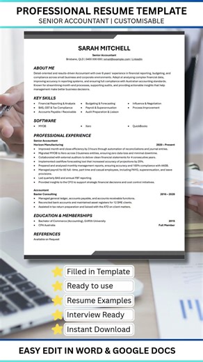 Senior Accountant Resume Template 📊