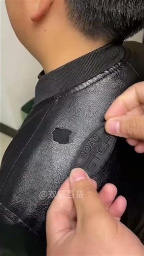 Easy LeatherJacket Fix &DIY Patch Customization | Quick Collar Repair Trick#ytshorts#viral#trending