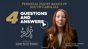Personal Injury Basics in South Carolina: 4 Questions and Answers