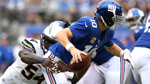 Giants quick hits: Season keeps spiraling with loss to Chargers