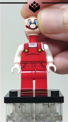 LEGO Fire Mario | Super Mario Galaxy | Unofficial Lego Minifigure #shorts #lego #nintendo