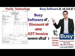 3 GST Invoice with Discount in Busy Accounting Software #accounting #busysoftware #tallyprime