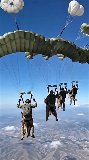 Dogs Jumping Out of Planes?! 😱 Military K9 Skydiving Mission! 🪂🐕#shorts