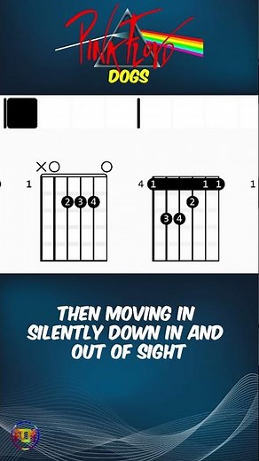 PINK FLOYD - Dogs | Scrolling Guitar Chords & Lyrics #guitarlesson #guitarchords #music #rock