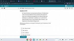 Dr. David Acheson, an associate professor of medicine at Tufts ... | Filo