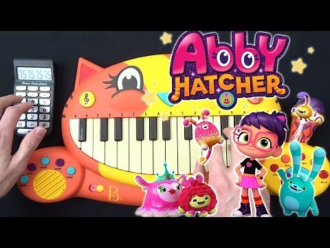 ABBY HATCHER THEME SONG ON A CAT PIANO AND A DRUM CALCULATOR