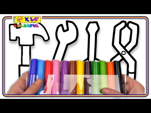Tools Coloring Pages with BIG Marker