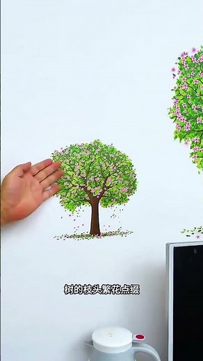 “Self-Adhesive Three Trees Wall Sticker 🌳 | Beautiful Wall Decoration | Easy DIY Home Decor”
