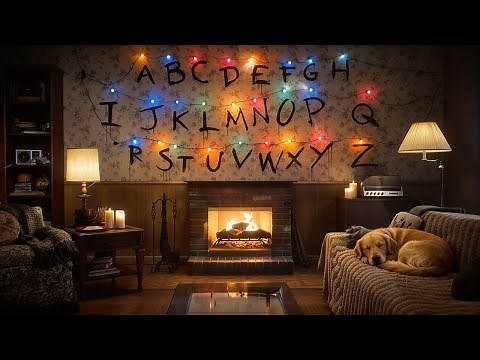 Stranger Things: Fireplace🔥 Cozy Hawkins Ambience & Stranger Things Background