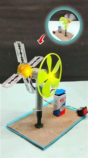 powerful Double ⏫ dc motor fan 💪🏻🪭😱 #new #diy #rjexperiment