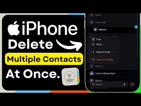 Delete Multiple Contacts on iPhone 🔥 Remove All Contacts Fast 2026 | iPhone Contact Cleanup Trick