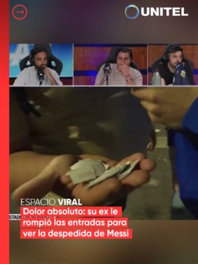 Este hombre estaba listo para cumplir el sueño de ver la despedida de Messi, pero una discusión con su ex por un mensaje equivocado lo cambió todo. Ella entró al estadio y él terminó afuera, con las entradas rotas y sin poder ver el partido. 📲 Más información en Unitel.bo #Unitel #Viral #Messi #Entrada #Ex
