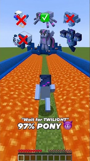 Blue MLP Twilight in Minecraft 🤣😍 #minecraft #mylittlepony