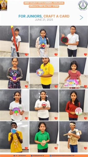 CCA Activity ✨ | Juniors Craft-a-Card & Seniors Handicraft Showcase | #Shorts