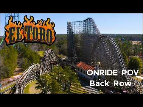 El Toro on ride POV - Back Row - Six Flags Great Adventure