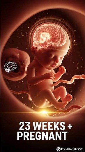 23 WEEKS PREGNANT: Baby's Brain Development & First REM Sleep Cycle (3D View) #short