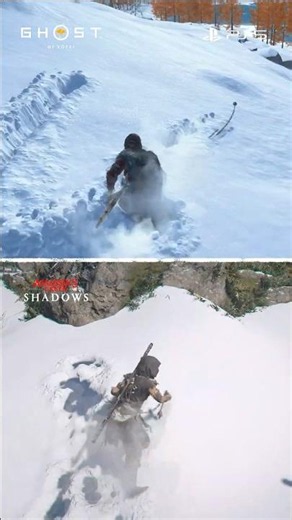 Which Game Has Better Snow Physics? ❄️ AC Shadows vs Ghost of Yōtei