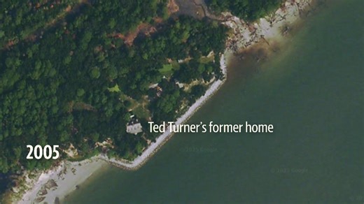 Once owned by Ted Turner now by SC Parks, Google Earth shows island from 1994