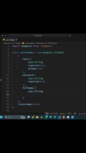 Mr Gen-Z on Instagram: "How to Create a MongoDB Model in Node.js with Mongoose + Timestamps! #MongoDB #Mongoose #NodeJS #Backend #Database #Programming #WebDevelopment #Coding #ModelSchema #Timestamps #TechShorts #LearnToCode How to Create a MongoDB Model in Node.js with Mongoose + Timestamps! In this short, I show you step-by-step how to define a clean Mongoose model for MongoDB — with automatic createdAt and updatedAt timestamps! 📦 What you’ll see: ✅Importing mongoose & defining a schema ✅ Ad