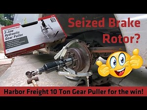 Stuck Brake Rotor? Harbor Freight 10 ton Puller for the win!!