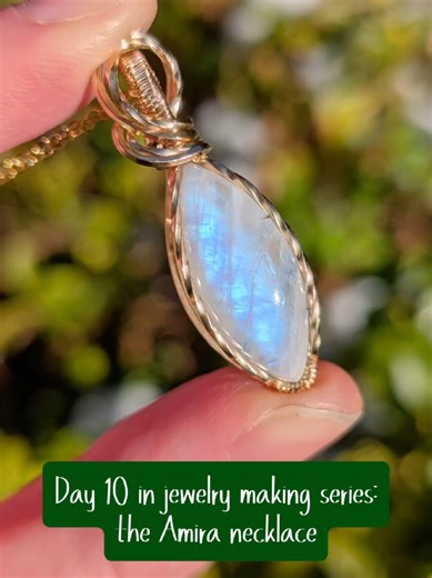 I hope you have enjoyed this jewelry making series! Thank you for coming along the ride with me. ☺️ Please comment below and let me know any jewelry making questions you have! I am building a list of video and tutorial ideas, and I will prioritize what you ask for!! 💖 If you love this Amira necklace, it is available on my website. Only one in stock!! ✨ #sungladejewelry #goldfilledjewelry #moonstonejewelry #wirewrappedpendant #jewelrytutorial