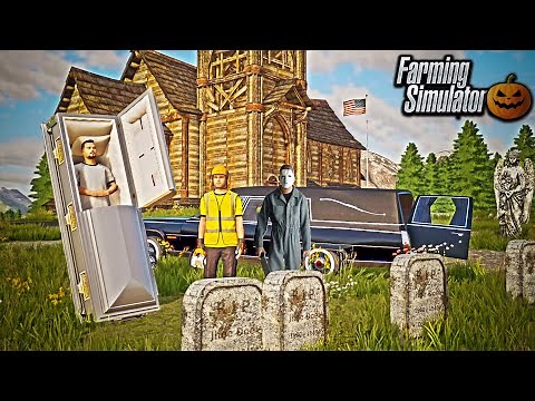 HAUNTED CAMPING WITH CHAINSAW MASSACRE! (SPOOKY) | FARMING SIMUALTOR 22