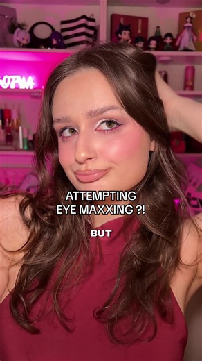 have you tried eyemaxxing?😭 istg it’s so hard to keep up with different trends lmfao Eyeshadow palette from: @Morphe Cosmetics Lip liner: @Huda Beauty Eyeliner: @Kosas #makeup #eyeshadow #eyemaxxing #makeupproducts