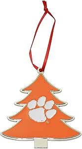 Clemson Tigers Tree Shaped Metal Christmas Ornament