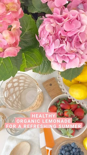 2.3K views | You’re going to be obsessed with this! Our favorite Healthy + Organic, Sparkling Lemonade Recipe for the kid’s lemonade stands this summer  流 | Monica+Andy | Facebook