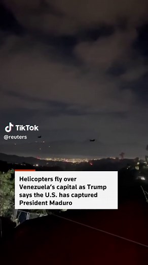 Helicopters Over Caracas Amid Maduro's Capture Announcement