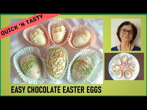 Easy chocolate Easter eggs / Chocolate eggs without moulds / Easter eggs recipe with chocolate