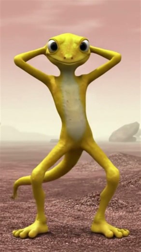 Yellow gecko alien | That Alien Dance Though | dame tu cosita 💀 #alien #funny #animation