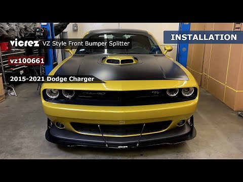 Vicrez VZ Style Front Bumper Splitter vz100661 | Dodge Challenger 2015 -2023 | Installation
