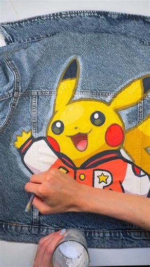 Painted my jacket for Pokémon Worlds 🎨⚡️ | Jamie Jo Art