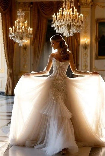 Victorian Bridal Glam: The Only Bride in White ✨👑 #bride #wedding #fashion