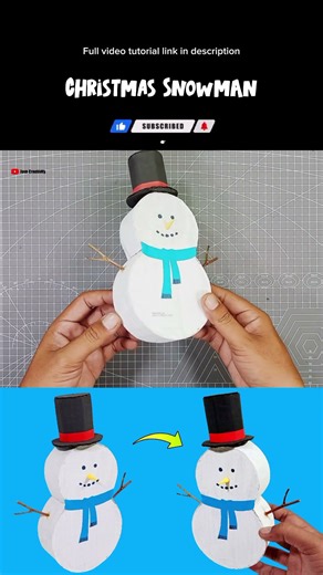 ⛄Snowman! Christmas Decoration Ideas With Cardboard #shorts #snowman #christmas #decoration #decor