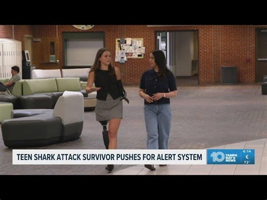A teen who survived a shark attack pushes for an alert system | Genasys Inc.