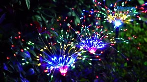 4 Pack Solar Firework Lights, Solar Garden Lights，Solar Lights Outdoor Waterproof 150 LED 2 Lighting Modes,Fireworks Solar Lights for Holiday Party Yard Garden Decoration (Colorful)