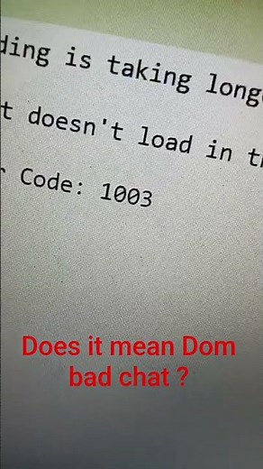 error code 1003