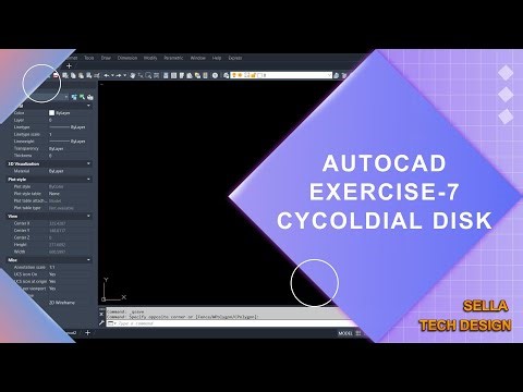CYCLODIAL DISK || AUTOCAD || EXERCISE-6 || CAD TUTORIAL