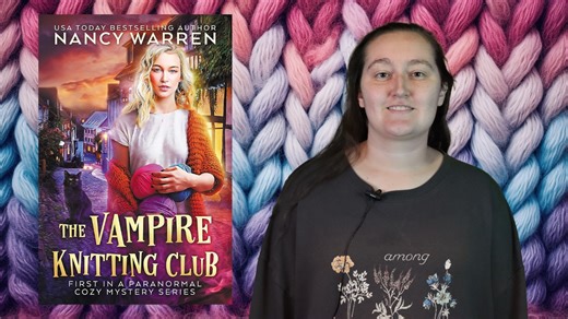 In this week's Book Bites trailer, Meg shares more about 'The Vampire Knitting Club' by Nancy Warren. This cozy mystery read follows a UK knitting shop owner who may have vampire fangs as sharp as her knitting needles. Unravel the mystery and reserve a copy today at https://ow.ly/ETaY50Rn6WO | Bartholomew County Public Library | Facebook