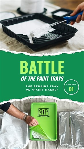 The Repaint™ Tray | by Repaint Studios™ on Instagram: "Repaint Tray vs DIY Paint Hacks 💚 Week 1 Results💡 #painting #diy #repainttray"