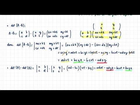 4e thm AL 1: Propriétés du déterminant (cas n=2)