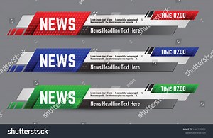 Abstract News Broadcast Headline Banners Sample Stock Vector (Royalty Free) 1466220791 | Shutterstock