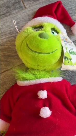 Build A Bear The Grinch Plush Santa Claus Holiday Toy w Sound Stuffed Animal