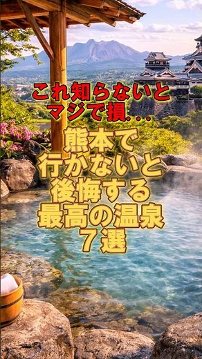 これ知らないとマジで損...熊本で行かないと後悔する最高の温泉7選！ #旅行 #旅行vlog