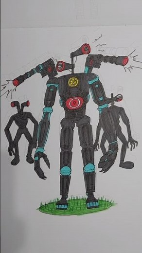 How to draw Mecha Sirenhead Trevor Henderson, a robot Sirenhead goes on a rampage, easy to draw